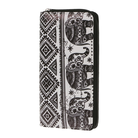 TRINGKY Women Clutch Long Wallet Credit Card Holder Lady Purse Handbag Elephant Bag