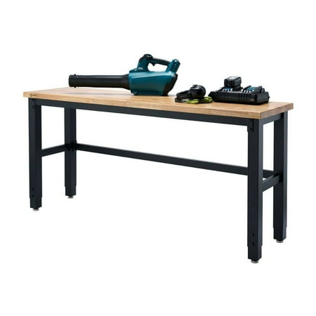 TRINITY - | 72x19 | Wood Top Workbench - Black
