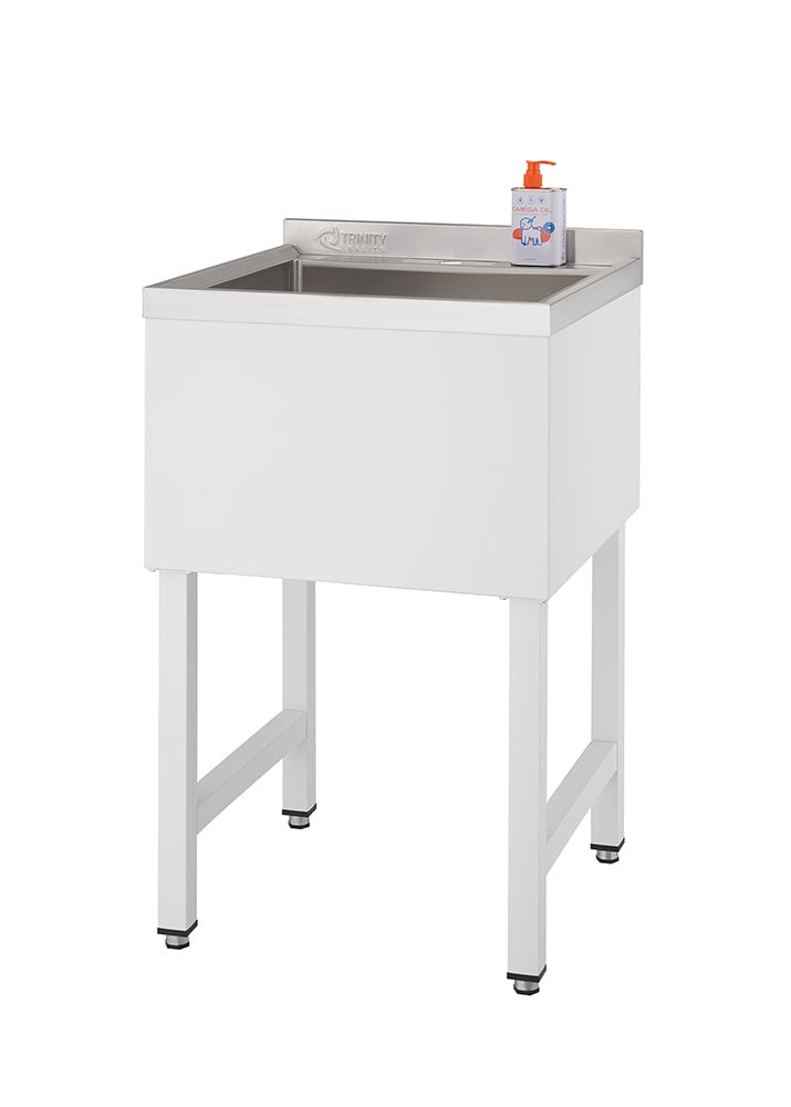 TRINITY BASICS | 18x16x13 Basin | Stainless Steel Utility Sink | NSF | White