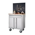 thumbnail image 1 of TRINITY BASICS® 31x20.6 Stainless Steel Rolling Workbench w/ Pegboard, 1 of 8