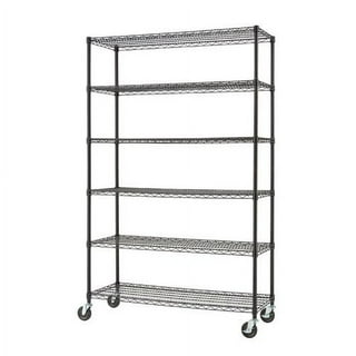 TRINITY EcoStorage® 5-Tier Square Rack w/ Wheels, NSF, Chrome