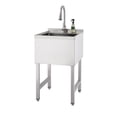 thumbnail image 1 of TRINITY BASICS EcoStorage® | 18x16x13 Basin | Stainless Steel Utility Sink | NSF | w/ Pull-Out Faucet | Chrome, 1 of 7