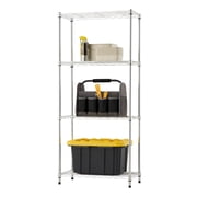 TRINITY BASICS EcoStorage  4-Tier NSF 24"x12"x53.5" Wire Shelving Rack / Chrome