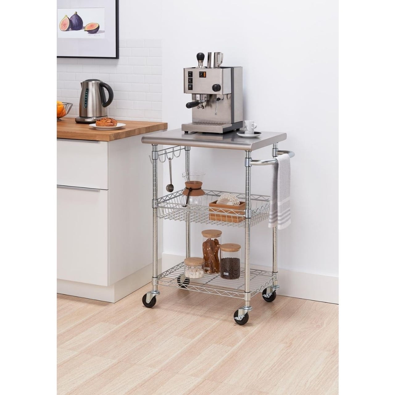 TRINITY EcoStorage® 24" Stainless Steel Kitchen Cart NSF Chrome