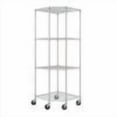 thumbnail image 1 of TRINITY EcoStorage® 4-Tier Corner Shelving Rack w/ Wheels, 1 of 4