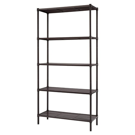 TRINITY 36"W x 14"D x 72"H 5-Shelf Slat Shelving Unit, 1750 lb Capacity, Dark Bronze