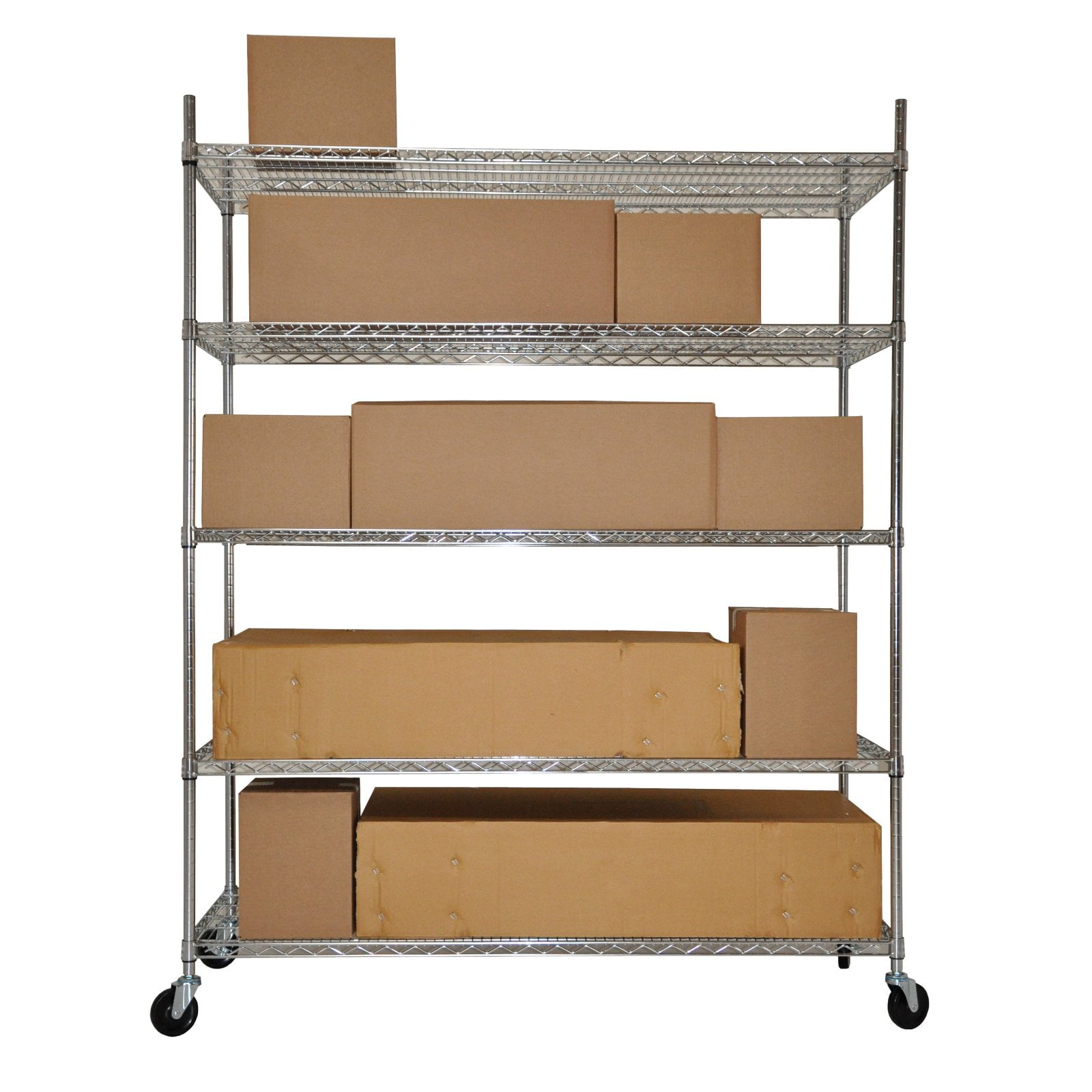 TRINITY EcoStorage® 5-Tier Commercial Wire Shelving Rack, 60x24x72 ...