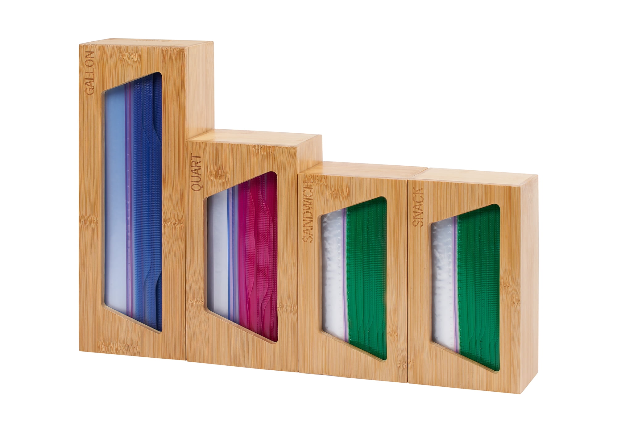 TRINITY EcoStorage | Bamboo Plastic Bag Organizer | Set of 4