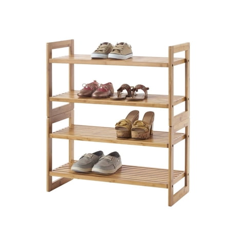 TRINITY EcoStorage® Bamboo Shoe Rack, 2-Pack