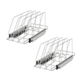 thumbnail image 1 of TRINITY Sliding Bakeware Organizer in Chrome 2-Pack, 1 of 4