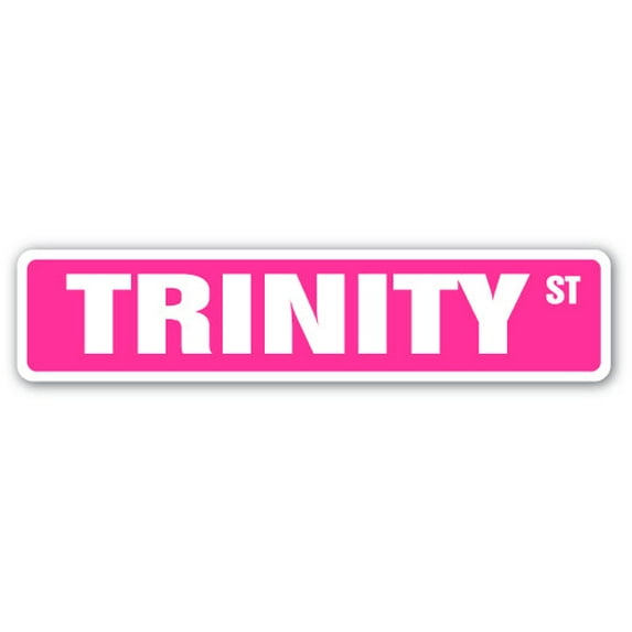 TRINITY Street Sign Childrens Name Room Sign | Indoor/Outdoor | 36" Wide