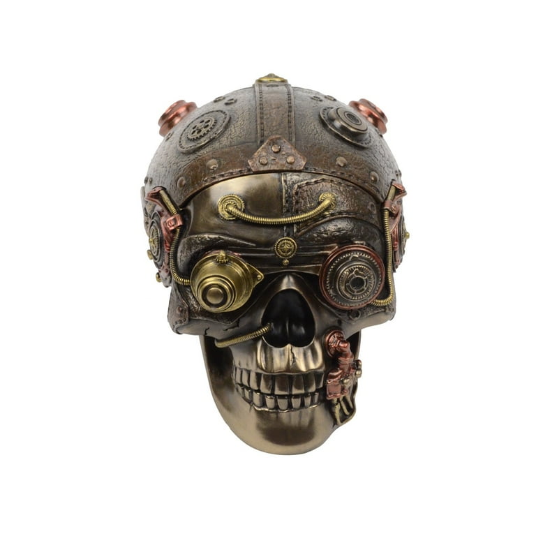 Steampunk Machinery Skull Hidden Cash Stash Box Steampunk Machinery Skull Hidden Cash Stash Box