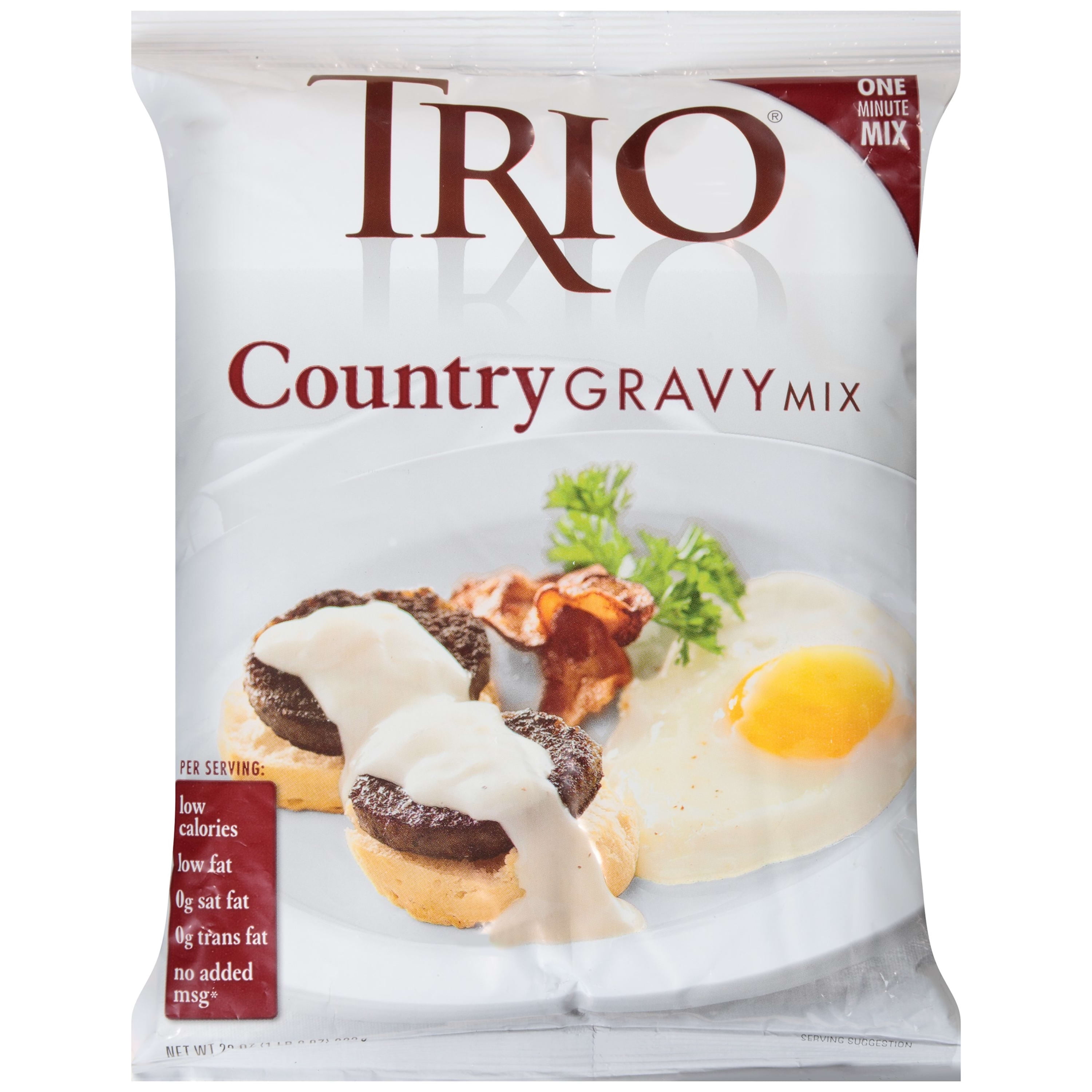 TRIO Low Calories, Low Fat Country Gravy, 22 oz Packet