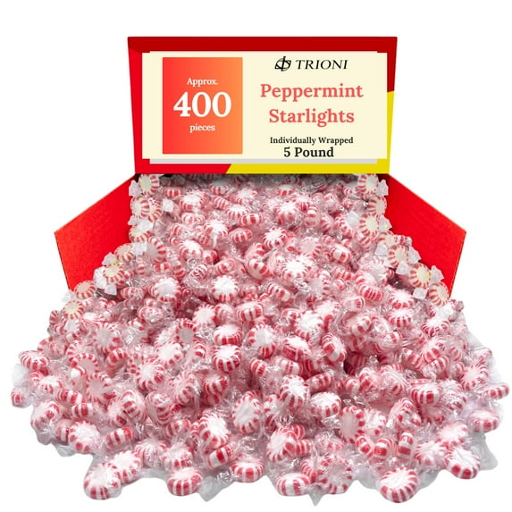 TRIONI Starlight Peppermint Candy Individually Wrapped - 5LB