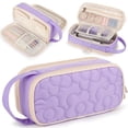thumbnail image 1 of TRIPGEAR 2 Compartment Flower Quilted Pencil Pouch with Zipper Handle,Soft Box For School, 1 of 6