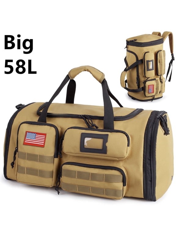 58L Sports Travel Duffle Bag With Shoes Compartment,Water Resistant Sports Gym