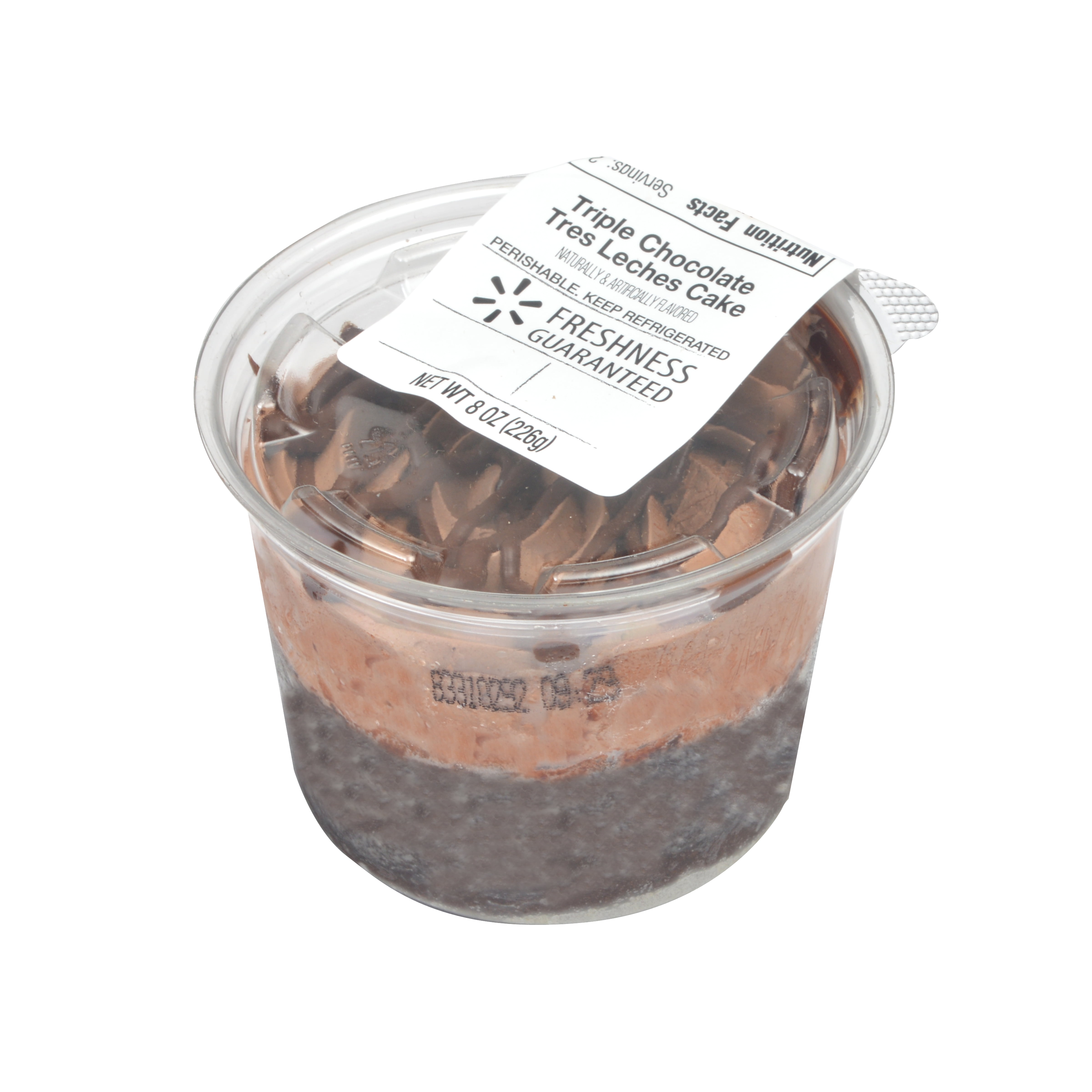 TRIPLE CHOCOLATE TRES LECHES CAKE. NATURALLY & ARTIFICIALLY FLAVORED