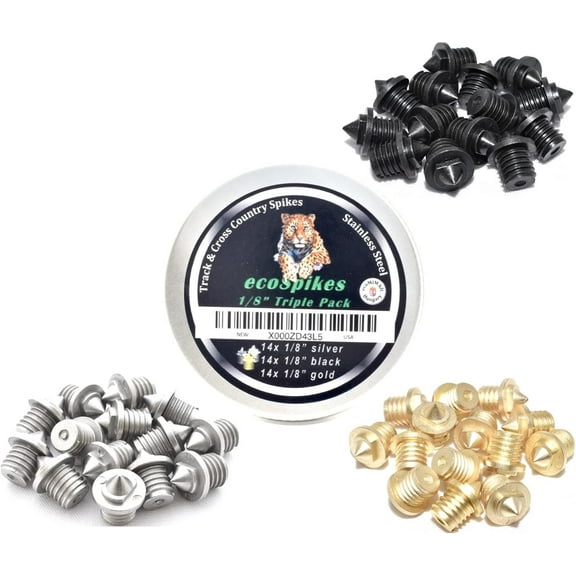 TRIPLE PACK - 1/8 inch Steel Track and Cross Country Spikes