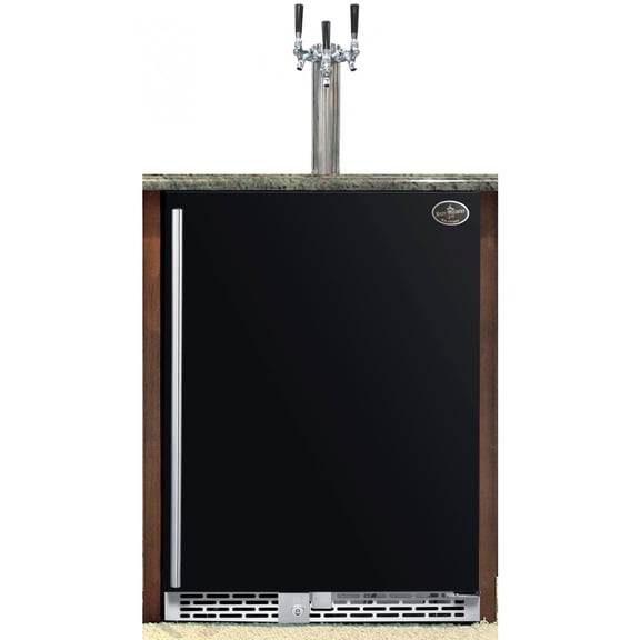 TRIPLE TOWER WITH BLACK DOOR BUILT-IN HOMEBREW - PREMIUM SERIES
