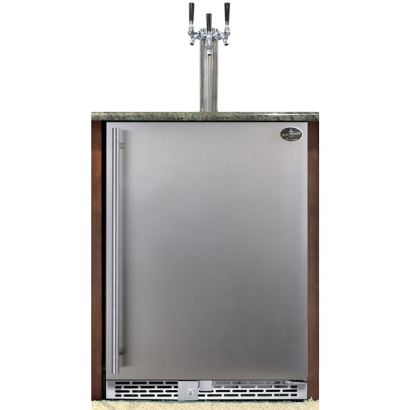 TRIPLE TOWER WITH STAINLESS STEEL DOOR BUILT-IN HOMEBREW - PREMIUM SERIES (KEGS NOT INCLUDED)