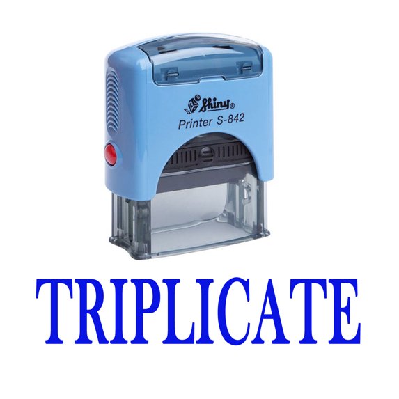 TRIPLICATE Self Inking Rubber Stamp Office Stationary Custom Shiny Stamp