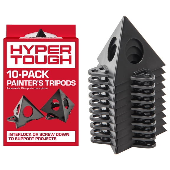 Hyper Tough Painters Tripods 10-Piece Pack for Painting Doors, Cabinets and Wood Projects