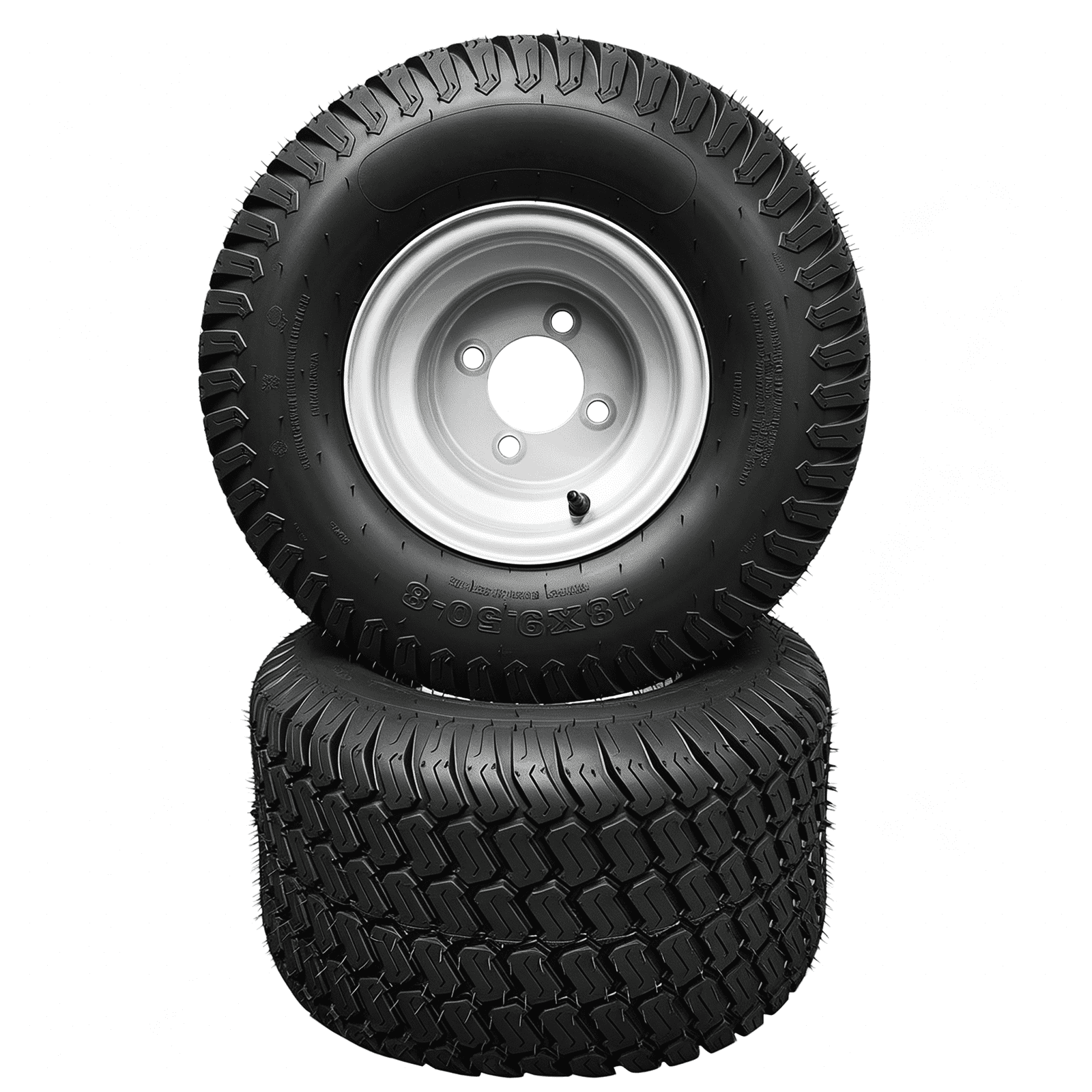 TRIPOWER 18X9.50-8 Lawn Mower Tires & Rims 4-Ply with 4 Lug on 4