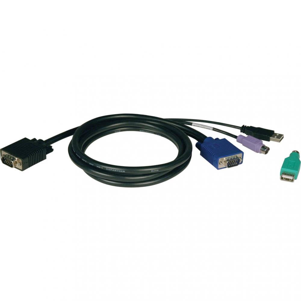 Bitrunner Logic Cable Tripp Lite 6ft USB/PS2 Combo Cable Kit for NetController KVM B040 ...