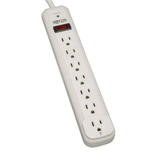 TRIPP LITE 7-Outlet Surge Suppressor - White - 12-ft Cord - 1080 Joule