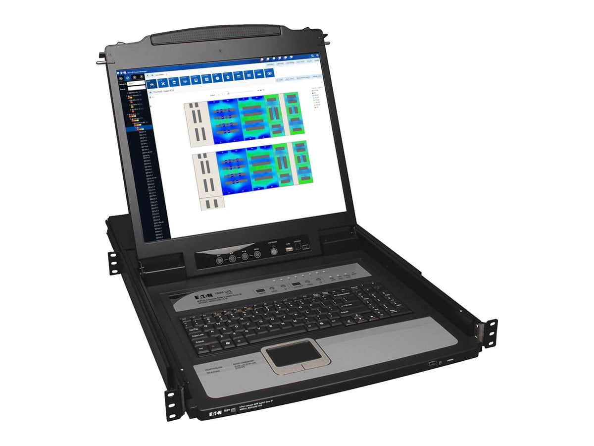 EATON TRIPP LITE SERIES NETDIRECTOR 8-PORT 1U RACK-MOUNT CONSOLE KVM SWITCH WITH