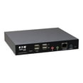 thumbnail image 1 of Eaton Tripp Lite Series KVM over IP Remote-User Console Station, TAA - 1 Computer(s) - 1920 x 1200 - 1 x Network (RJ-45) - 4 x USB - 1 x HDMI - Desktop, Rack-mountable - TAA Compliant, 1 of 8