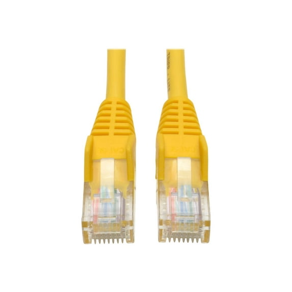 Eaton Tripp Lite Series Cat5e 350 MHz Snagless Molded (UTP) Ethernet Cable (RJ45 M/M), PoE - Yellow, 10 ft. (3.05 m) - Patch cable - RJ-45 (M) to RJ-45 (M) - 10 ft - UTP - CAT 5e - molded, snagless, stranded - yellow