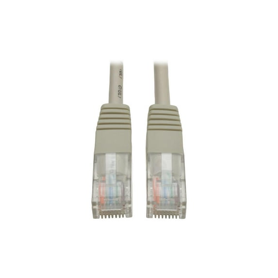 Eaton Tripp Lite Series Cat5e 350 MHz Molded (UTP) Ethernet Cable (RJ45 M/M), PoE - Gray, 50 ft. (15.24 m) - Patch cable - RJ-45 (M) to RJ-45 (M) - 50 ft - UTP - CAT 5e - molded, stranded - gray