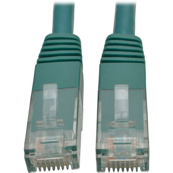 Eaton Tripp Lite Series Cat6 Gigabit Molded UTP Ethernet Cable RJ45 M/M PoE Green 25 ft. 7.62 m