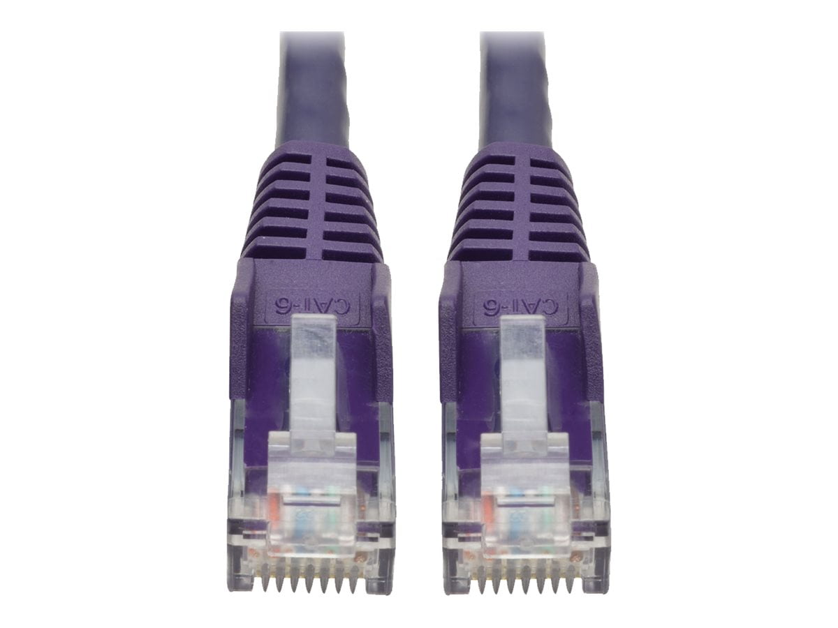 Tripp Lite 1ft Cat6 Gigabit Snagless Molded UTP Patch Cable (RJ45 M/M), Purple