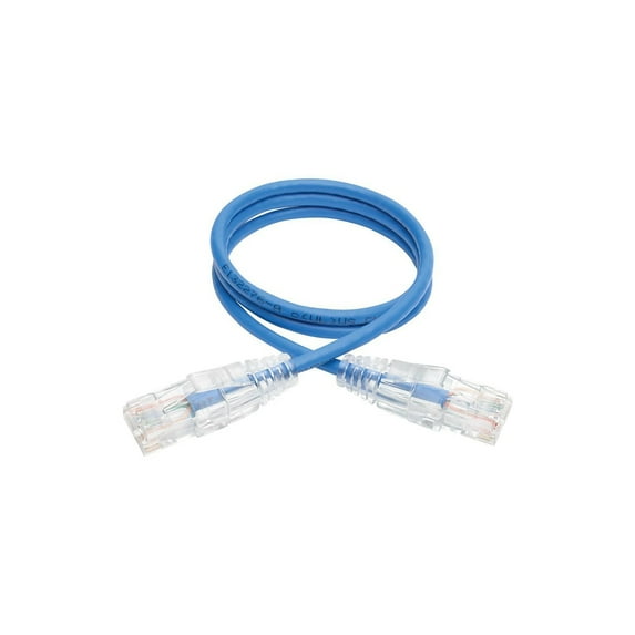 Tripp Lite 2ft Cat6 Gigabit Snagless Molded Slim UTP Patch Cable (RJ45), Blue