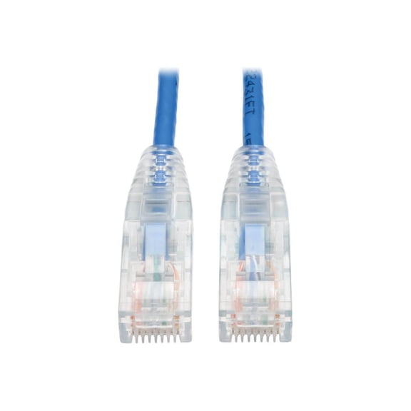 Tripp Lite 4ft Cat6 Gigabit Snagless Molded Slim UTP Patch Cable (RJ45), Blue