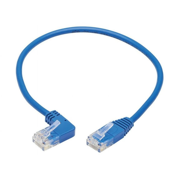 TRIPP LITE N204-S01-BL-LA LEFT-ANGLE CAT6 GIGABIT MOLDED SLIM UTP ETHERNET CABLE (RJ45 LEFT-ANGLE M TO RJ4