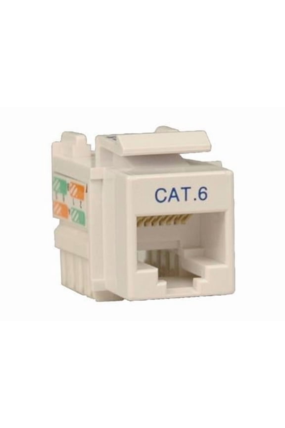 Cat. 6/cat. 5e 110 Punch Down Keystone Jack - Network Connector - Rj-45 (n238001wh)