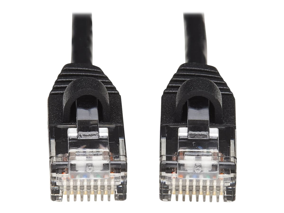 Eaton Tripp Lite Series Cat6a 10G Snagless Molded Slim UTP Ethernet Cable (RJ45 M/M), Black, 25 ft. (7.62 m) - Patch cable - RJ-45 (M) to RJ-45 (M) - 25 ft - UTP - CAT 6a - molded, snagless, stranded - black