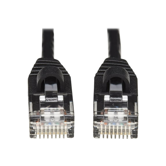 Eaton Tripp Lite Series Cat6a 10G Snagless Molded Slim UTP Ethernet Cable (RJ45 M/M), Black, 25 ft. (7.62 m) - Patch cable - RJ-45 (M) to RJ-45 (M) - 25 ft - UTP - CAT 6a - molded, snagless, stranded - black