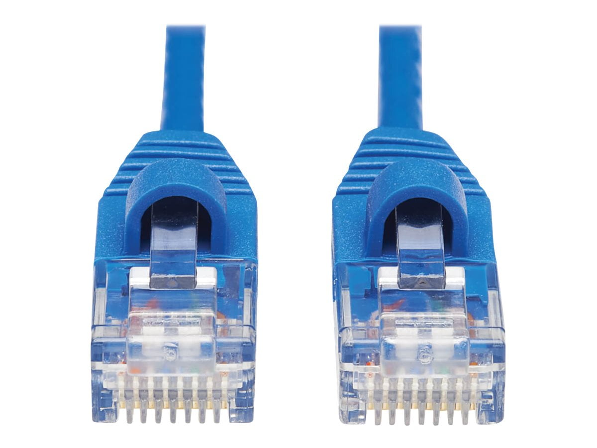 Eaton Tripp Lite Series Cat6a 10G Snagless Molded Slim UTP Ethernet Cable RJ45 M/M Blue 25 ft. 7.62 m