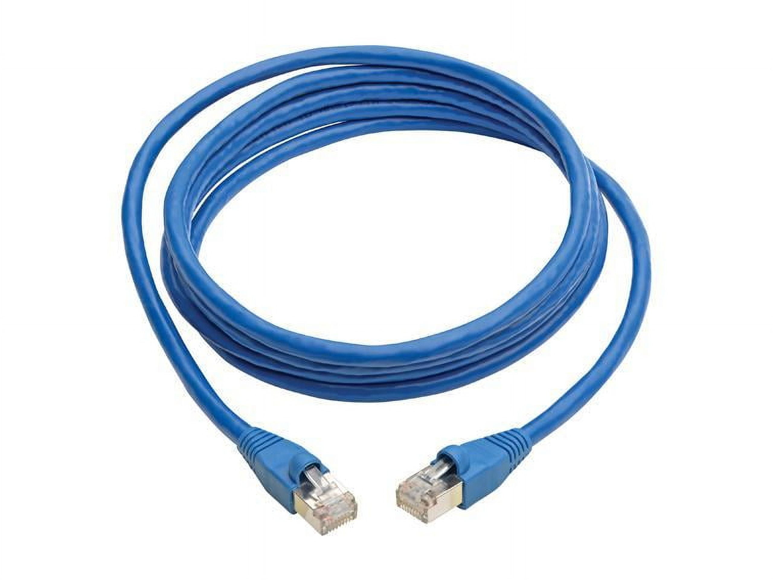 TRIPP LITE N262-008-BL Cat6a 10G-Certified Snagless Shielded STP Ethernet Cable (RJ45 M/M), PoE, Blue, 8 ft.