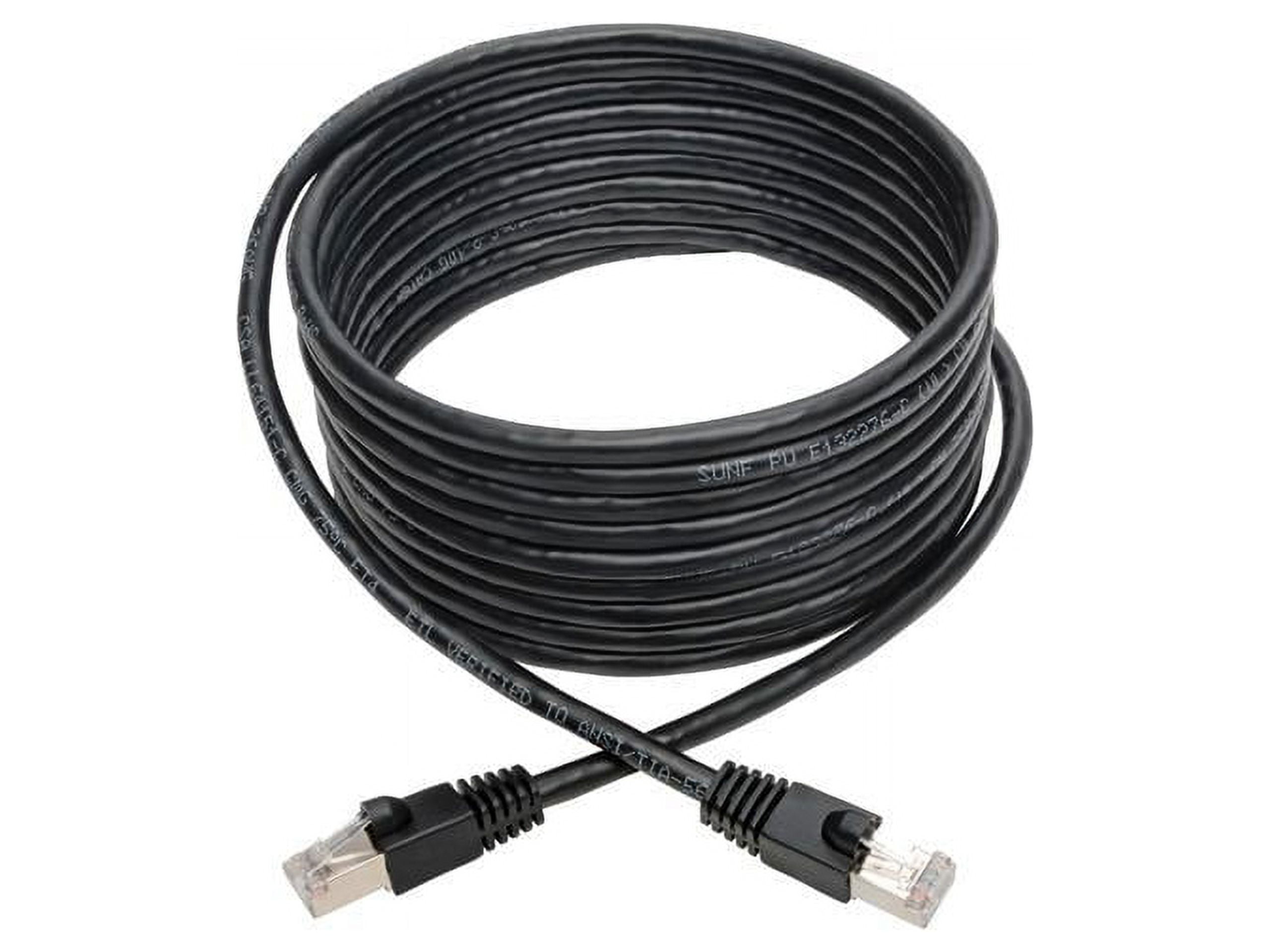 TRIPP LITE N262-015-BK Cat6a 10G-Certified Snagless Shielded STP Ethernet Cable (RJ45 M/M), PoE, Black, 15 ft.