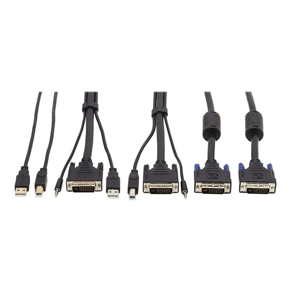 TRIPP LITE P784-010-DVU, 10FT DVI USB 3.5MM 3XM/M USB M/M DVI M/M KVM CABLE KIT