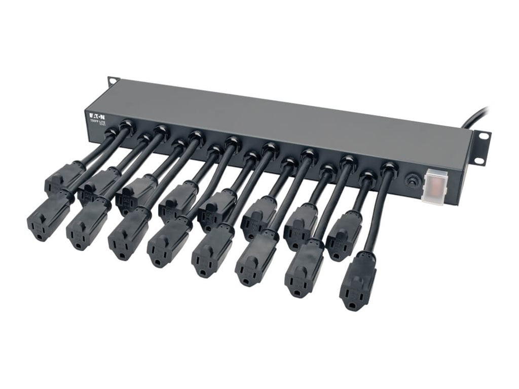 Eaton Tripp Lite Series Rack Mount AC Charger Power Strip 16 outlets 15 ' cord 1U - Power strip (rack-mountable) - 15 A - AC 100/110/115/120/127 V - input: NEMA 5-15P - output connectors: 16 (NEMA 5-15) - 1U - 15 ft cord - black