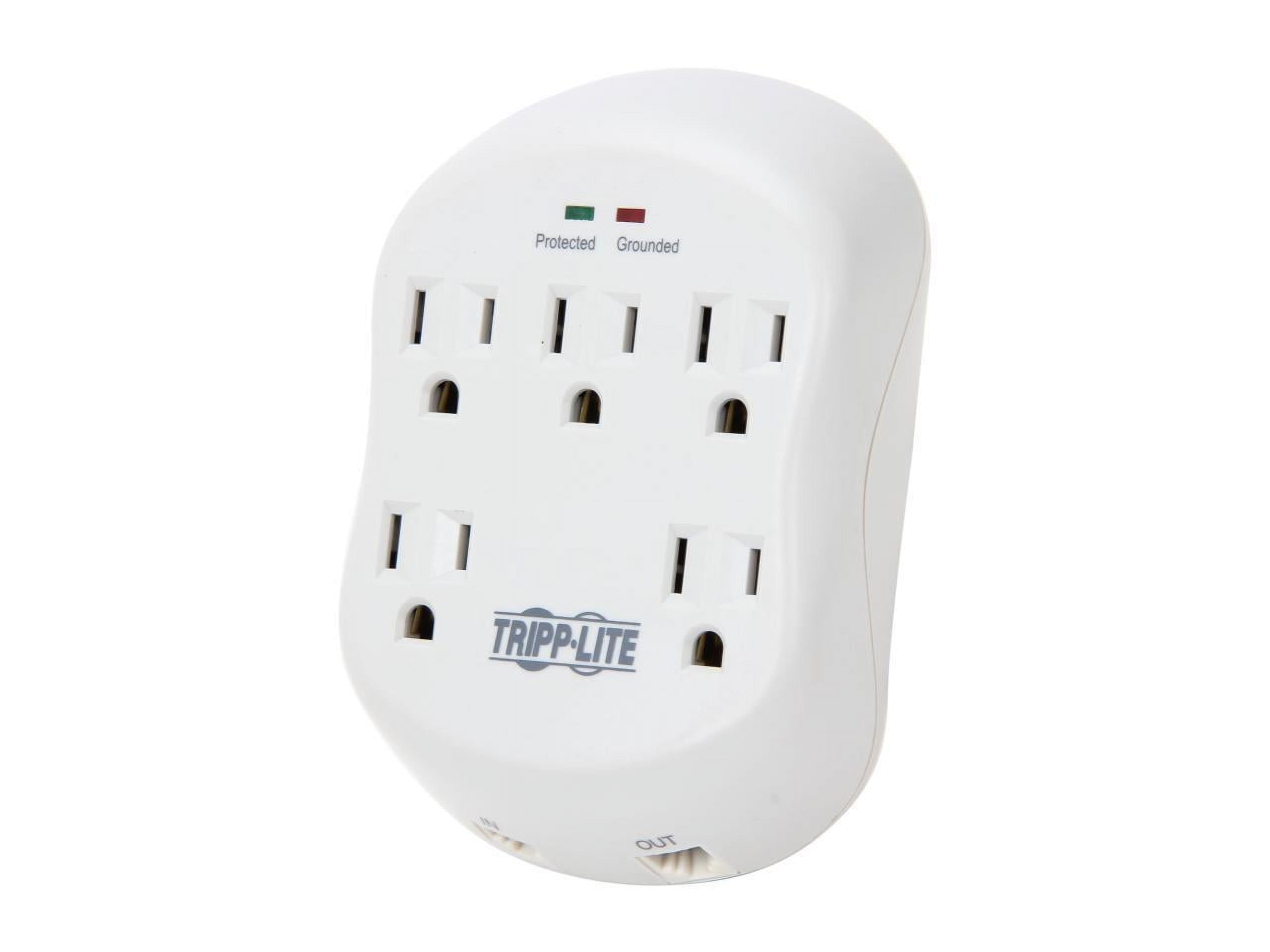Tripp Lite 5 Outlet Surge RJ11 Protector Power Strip Direct Plug-in SK5TEL-0
