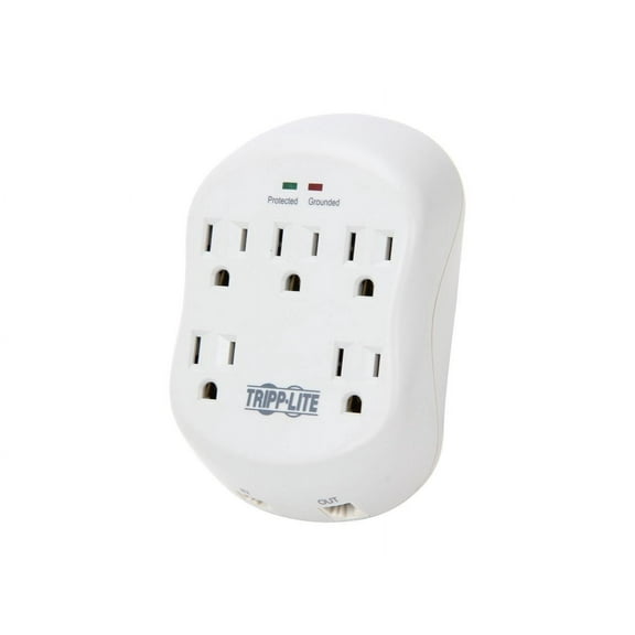 Tripp Lite 5 Outlet Surge RJ11 Protector Power Strip Direct Plug-in SK5TEL-0