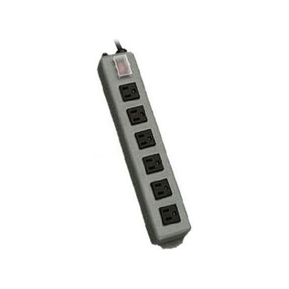 TRIPP LITE UL24RA-15 Outlet Strip,15A,6 Outlet,15 ft,Gray