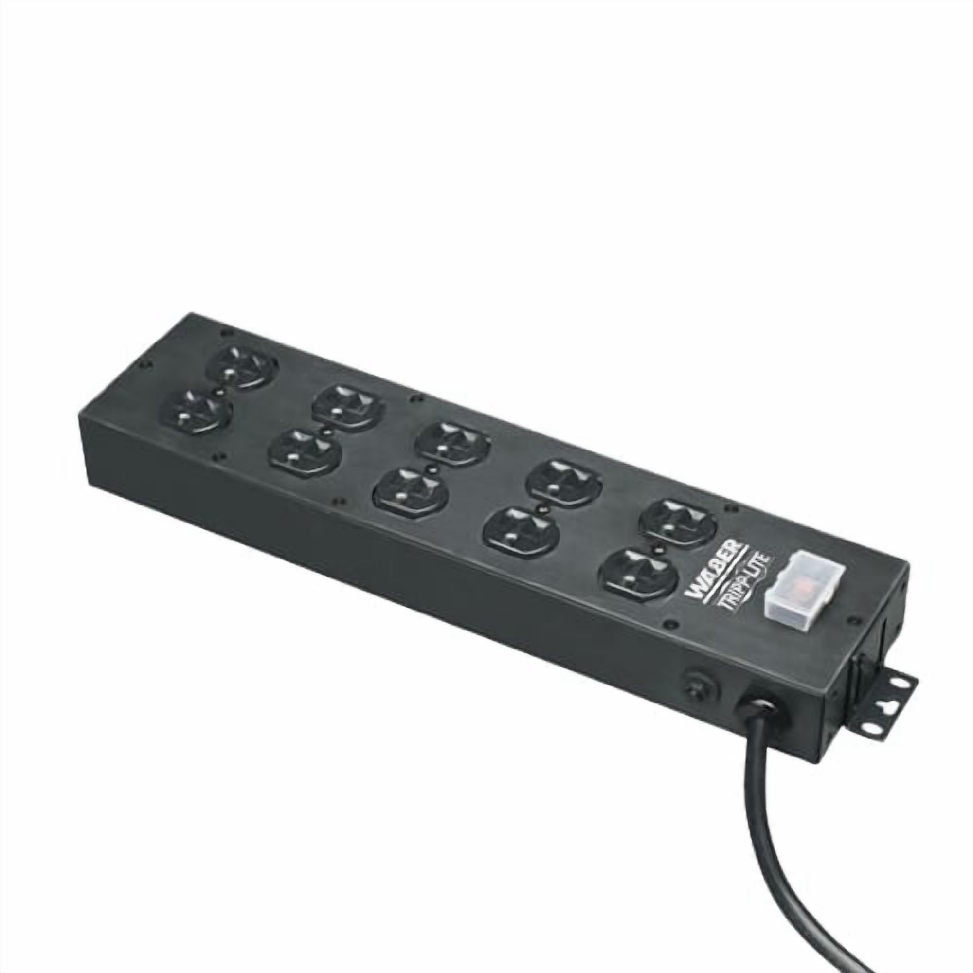 Tripp Lite Waber Power Strip 120V 5-15R 10 Outlet Metal 15' Cord 5-15P - NEMA 5-15P - 10 NEMA 5-15R - 15ft